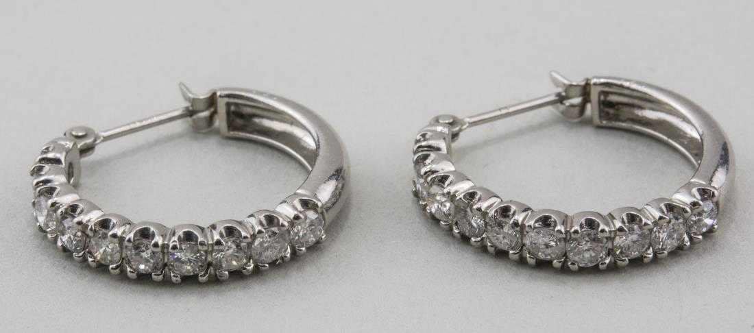 Platin Diamant Creolen von southseapearlco