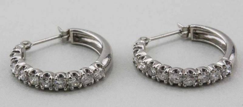 Platin Diamant Creolen von southseapearlco