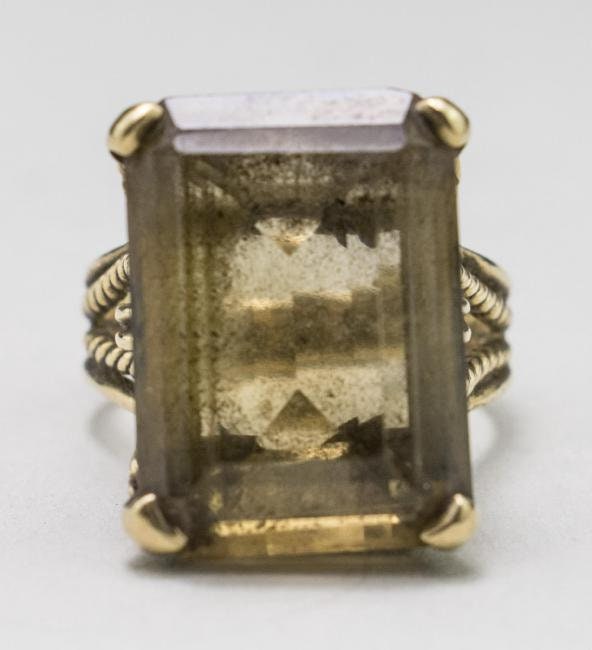 Rauchige Topas Quarz Ring von southseapearlco