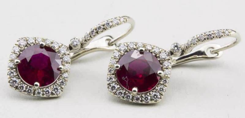 Rubin Und Diamant Ohrringe von southseapearlco