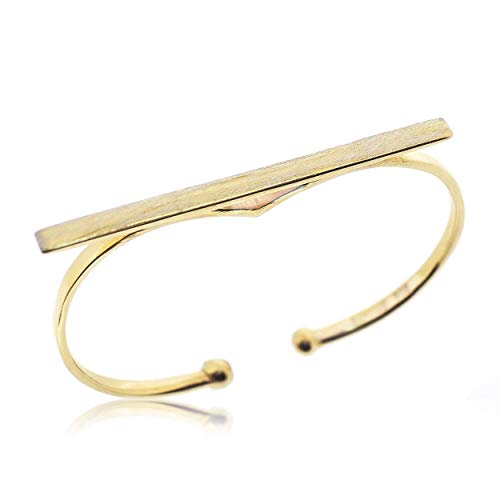 Sovats Damen Zwei Finger Band-Ring 925 Gold von Sovats