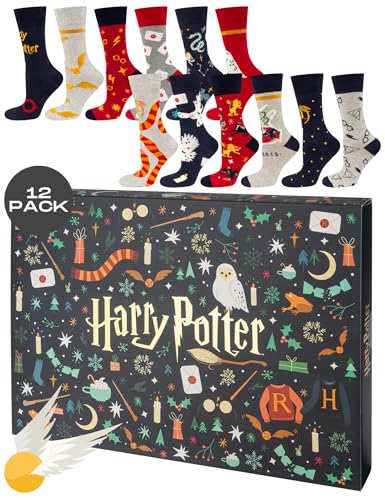 Wizarding World Harry Potter Socken Herren Geschenkideen Im Geschenkbox Damen Geschenke 12 Paar 35-40 von soxo