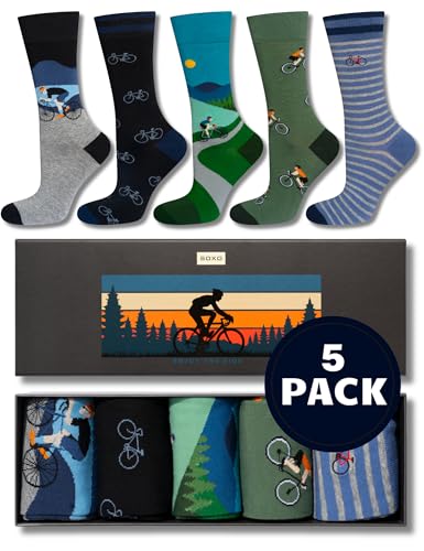 soxo Abenteuer Socken In Geschenkbox Lustige Geschenke Für Männer Herren Baumwolle Set Bunte Socks 40-45 Bike Ride 5 Paar soxo Abenteuer Socken In Geschenkbox Lustige Geschenke Für Männer Herren Baumwolle Set Bunte Socks 40-45 Bike Ride 5 Paar von soxo