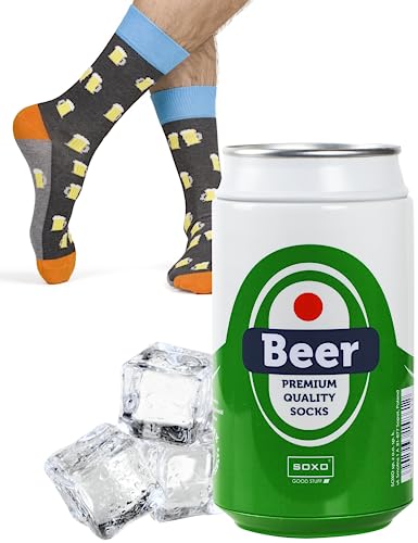soxo Dose Socken Herren Bier Geschenke Für Männer Lustige Geschenk Sommer Socks Men 40-45 Lager 1 Paar von soxo