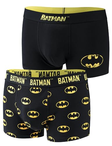 DC Comics The Batman Boxershorts Herren Unterhosen Lustige Geschenke Für Männer Batman 2 Stück L von soxo