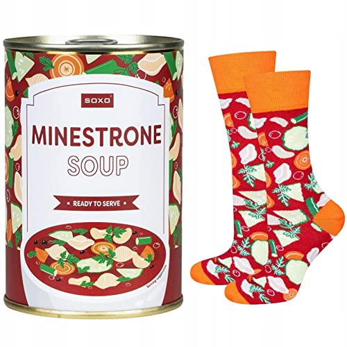 soxo Geschenke Für Frauen Damen Socken Herren Lustige Geschenk Für Männer 35-40 Minestrone Soup von soxo