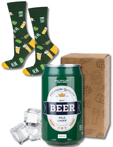 soxo Dose Socken Herren Bier Geschenke Für Männer Lustige Geschenk Sommer Socks Men 40-45 Pale Lager2 1 Paar von soxo