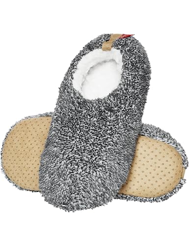 soxo Hausschuhe Herren Lustig Grau Pantoffeln Für Gäste Pantoletten Cozy Slipper 43/44 Hellgrau von soxo