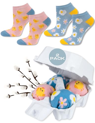 soxo Ostern Geschenke Für Frauen Damen Socken Herren Lustige Geschenk Für Männer 35-40 Ostern Damen 2 Paar von soxo