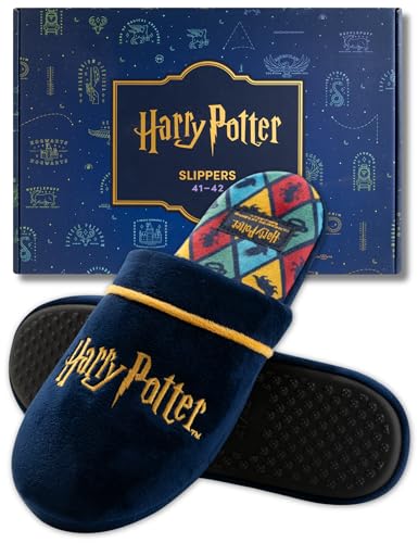 soxo Wizarding World Harry Potter Hausschuhe Herren Cozy Slipper Lustig Männer Latschen Pantoletten 43-44 von soxo