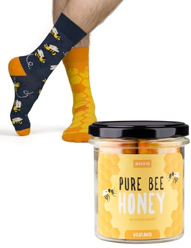 soxo Honig Socken Damen Geschenke Für Männer Herren Socks Geschenk Für Frauen 40-45 Pure Bee Honey Herren von soxo