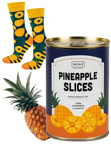 soxo Dose Socken Herren Geschenke Für Männer Lustige Geschenk Sommer Socks Men Baumwolle 40-45 Ananas soxo Dose Socken Herren Geschenke Für Männer Lustige Geschenk Sommer Socks Men Baumwolle 40-45 Ananas von soxo