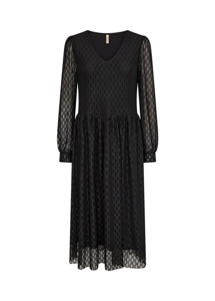 soyaconcept A-Linien-Kleid - elegantes Langarm Kleid mit Struktur von soyaconcept