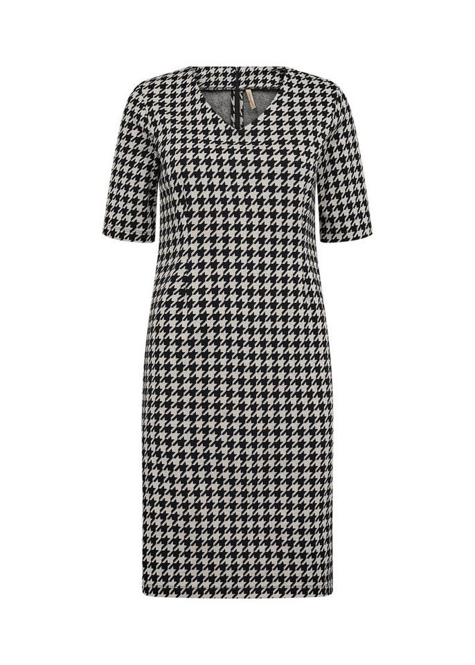 soyaconcept Etuikleid - enganliegendes Kurzarmkleid in Hahnentrittmuster - Mini-Kleid von soyaconcept