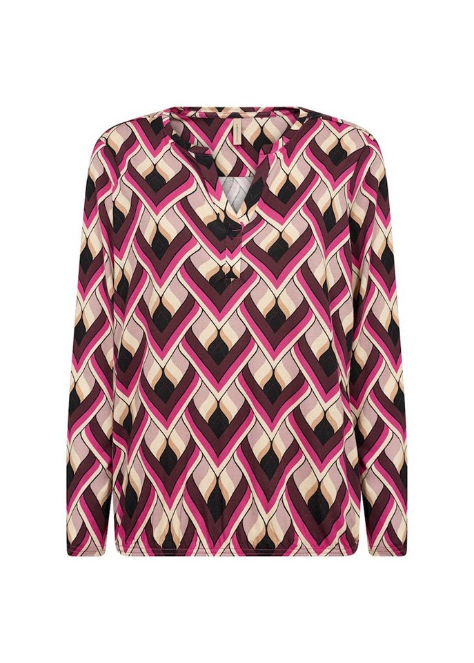 soyaconcept Langarmbluse SC-FELICITY AOP 481 FUCHSIA COMBI von soyaconcept