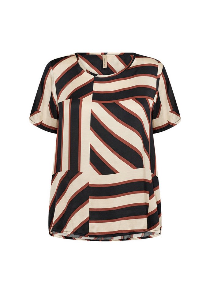 soyaconcept Langarmbluse - gemusterte Kurzarmbluse mit Rundhalsausschnitt von soyaconcept