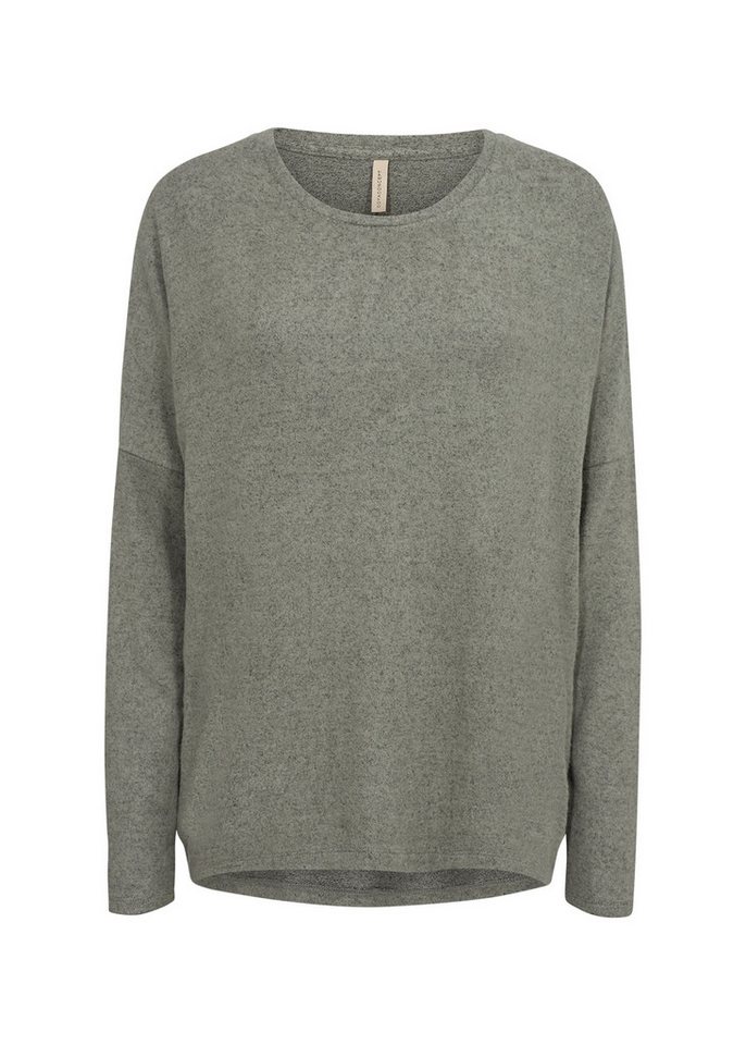soyaconcept Rundhalsshirt SC-BIARA 1 bequemer Pullover, elastische Viskose-Qualität in melierter Optik von soyaconcept