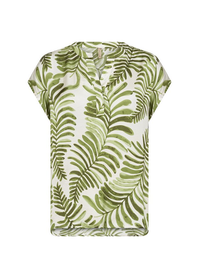 soyaconcept Shirttop - Kurzarmbluse in tropischem Print von soyaconcept
