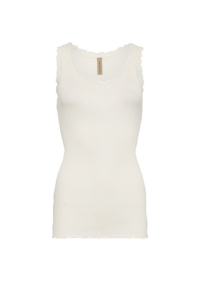 soyaconcept Shirttop - enganliegendes Top mit Rundhalsausschnitt und Spitzendetail von soyaconcept