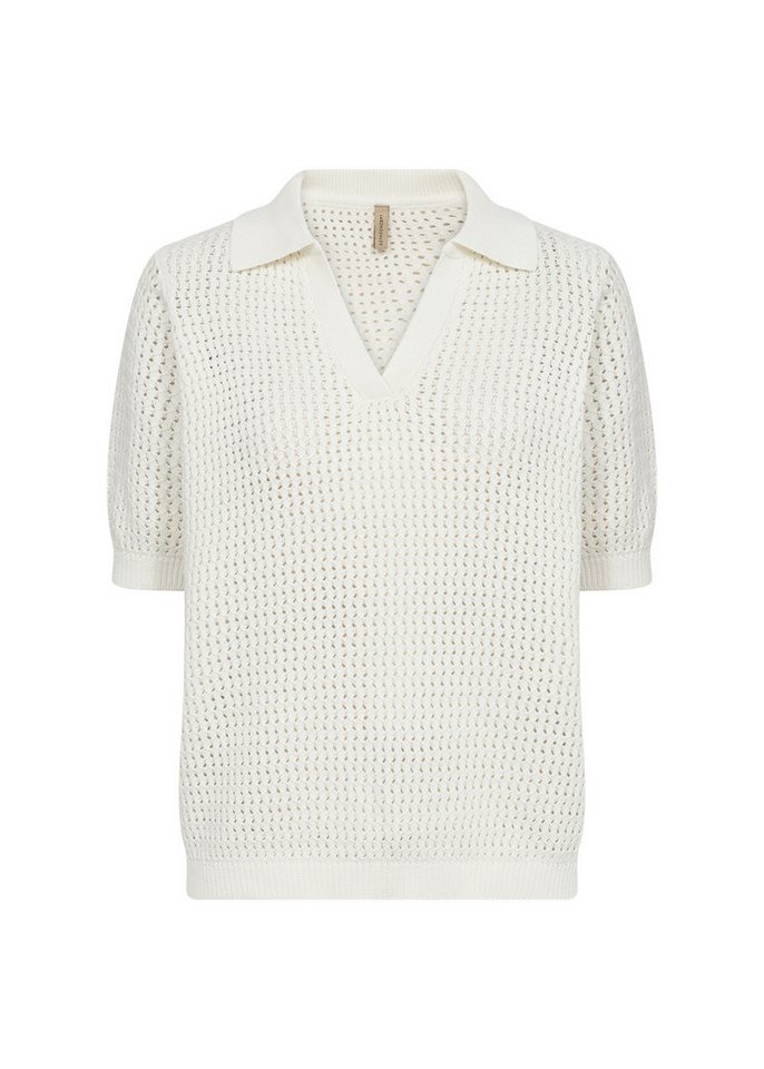 soyaconcept Strickpullover - Kurzarm Strickshirt mit V-Ausschnitt und Kragen von soyaconcept