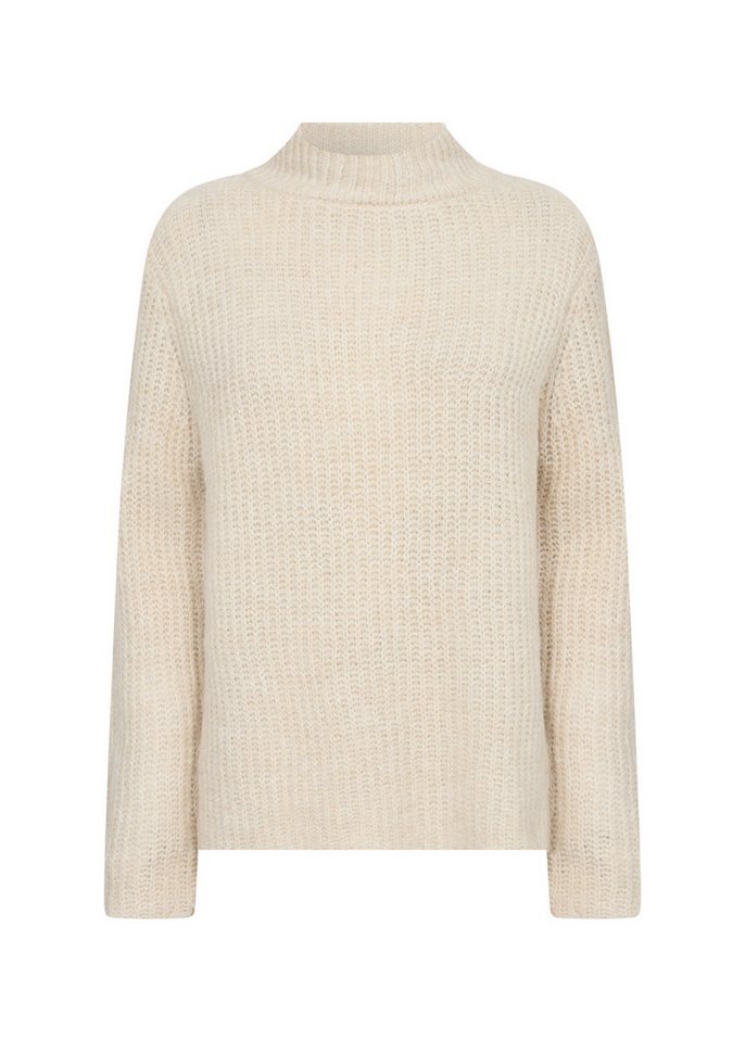 soyaconcept Strickpullover - Langarm Strickpullover mit Stehkragen in Unifarbe von soyaconcept