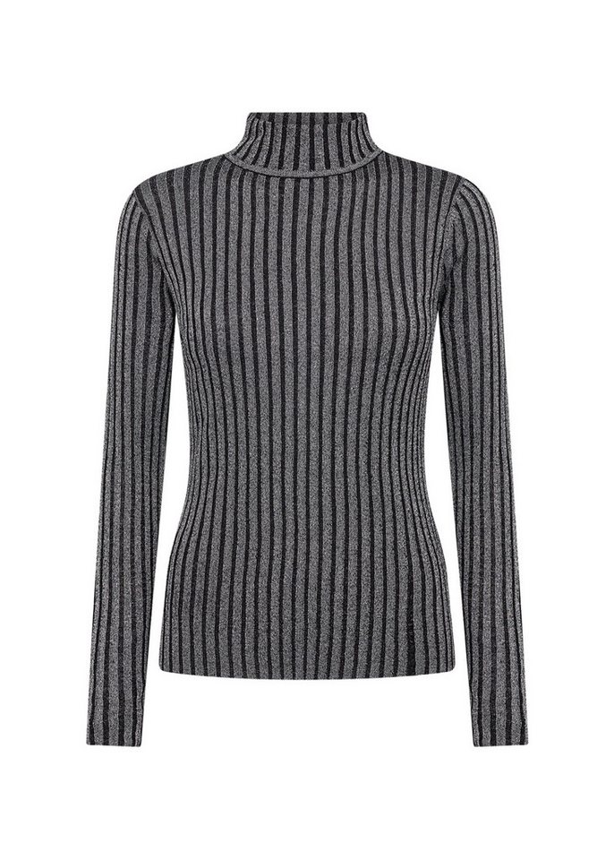 soyaconcept Strickpullover - figurbetonter Langarmpullover mit Streifenmuster und Metallic von soyaconcept