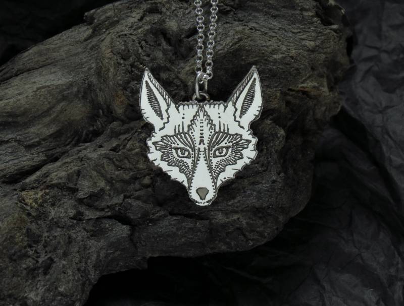 Fuchs Halskette - Totem Silber Anhänger Fuchs Halskette - Totem Silber Anhänger von spaceweaver