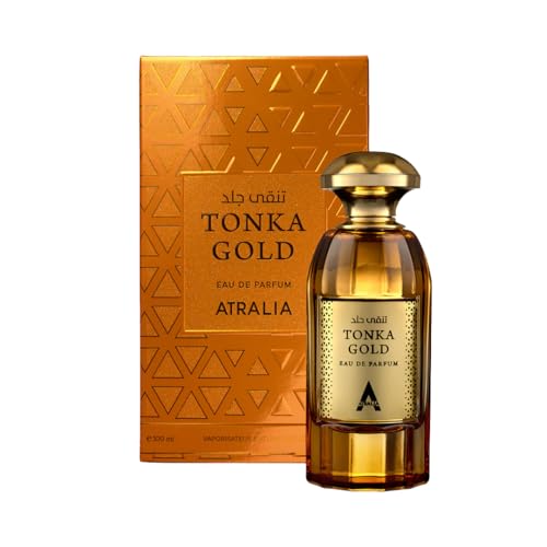 Atralia Tonka Gold Eau de Parfum Unisex 100ML – Luxuriöser Unisex-Duft mit verführerischen Noten von Cognac, Zimt und Pflaume für zeitlose Eleganz und Stil von spanish fly