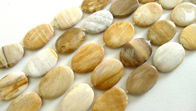 Honig-Palmenholz 30 X 20 Mm Ovale Flachperlen | Etb00015 von sparklelittle