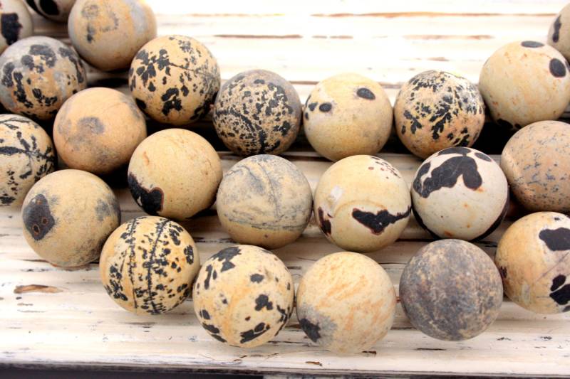 Matt Bunter Jaspis 18 Mm Runde Perlen | Etb01214 von sparklelittle