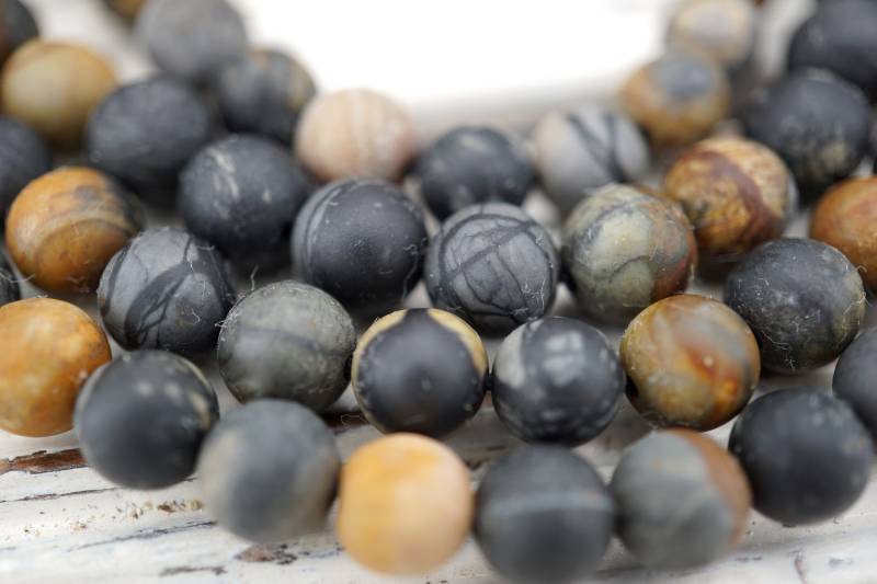 Matte Picasso Jaspis Perlen | Etb00156 von sparklelittle