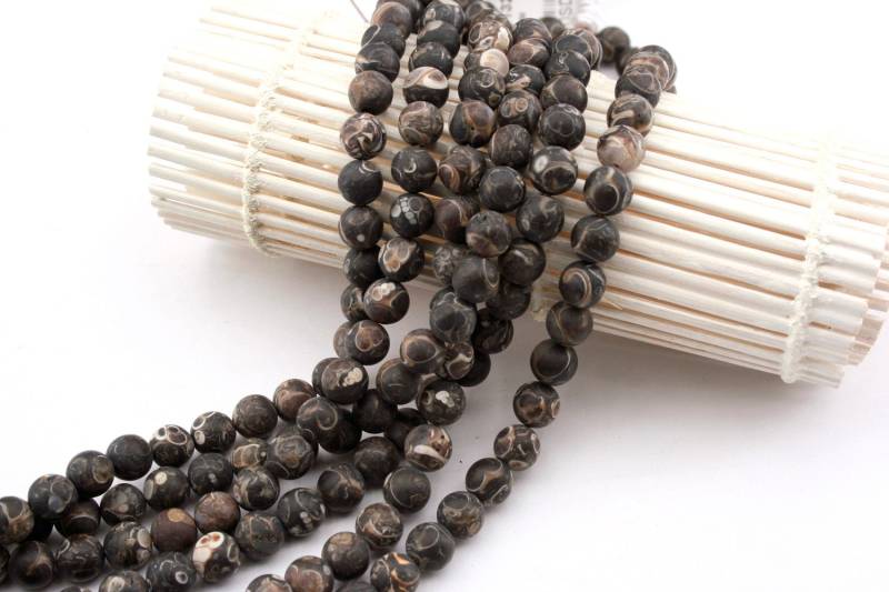 Matte Turritella Achat Perlen 7, 5-8 Mm, 16-Zoll-strang von sparklelittle