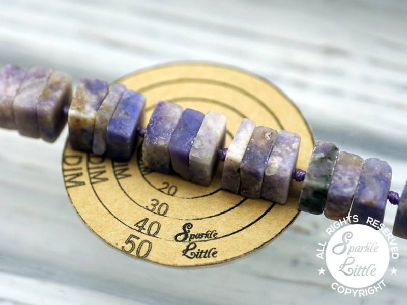 Matte Wyoming Amethyst Salbei 9.5-10.5 Mm Würfel Perlen | Etb01159 von sparklelittle