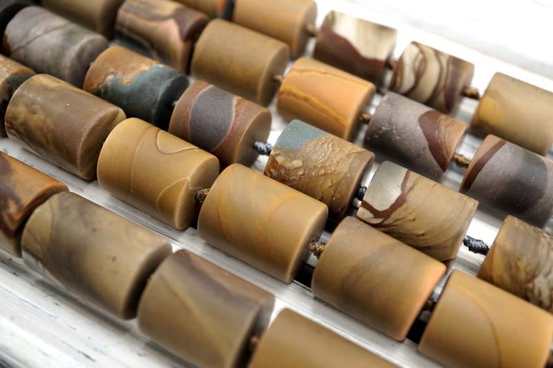Polychrome Jaspis Zylinder Perlen 16-18 Mm Matt | Etb00394 Einzigartiger Schmuck/Vintage Schmuck/Edelsteinkette von sparklelittle