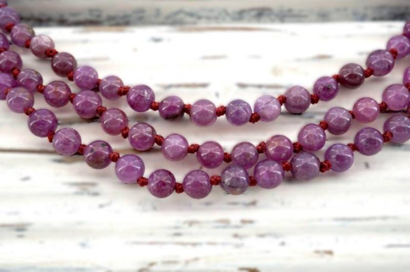 Rubinkorund Runde Perlen 3.5-4.5 Mm | Etb00203 Vintage Schmuck/Edelsteinkette von sparklelittle