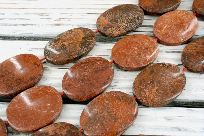 Spiderweb Jaspis Freeform Perlen 25.5-30.5 Mm | Etb00573 Unikat Schmuck/Vintage Schmuck/Edelstein Halskette von sparklelittle