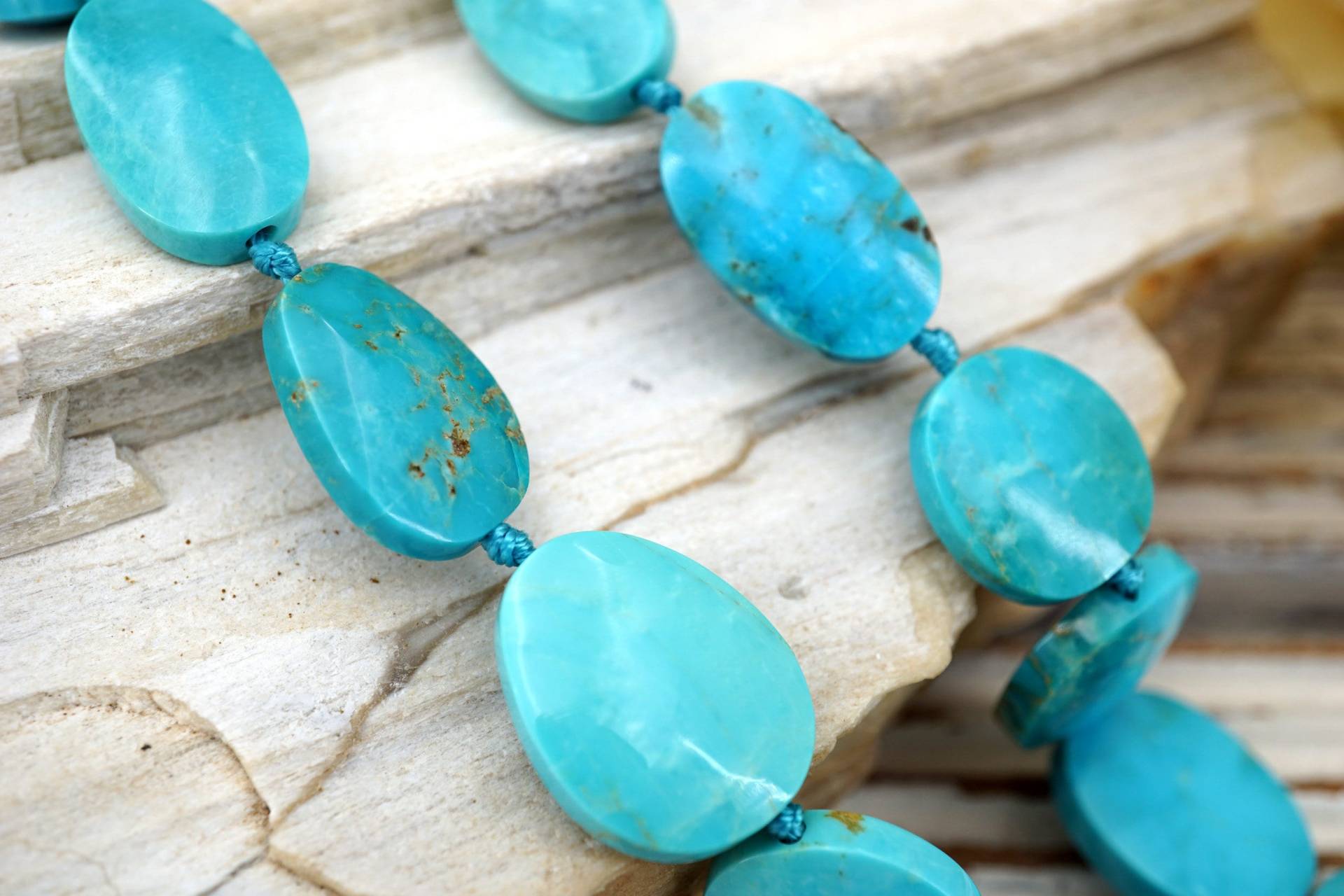 stabilisierte Kingman Türkis Freeform Perlen 11-15 Mm | Etb01155 Vintage Schmuck/Edelsteinkette von sparklelittle