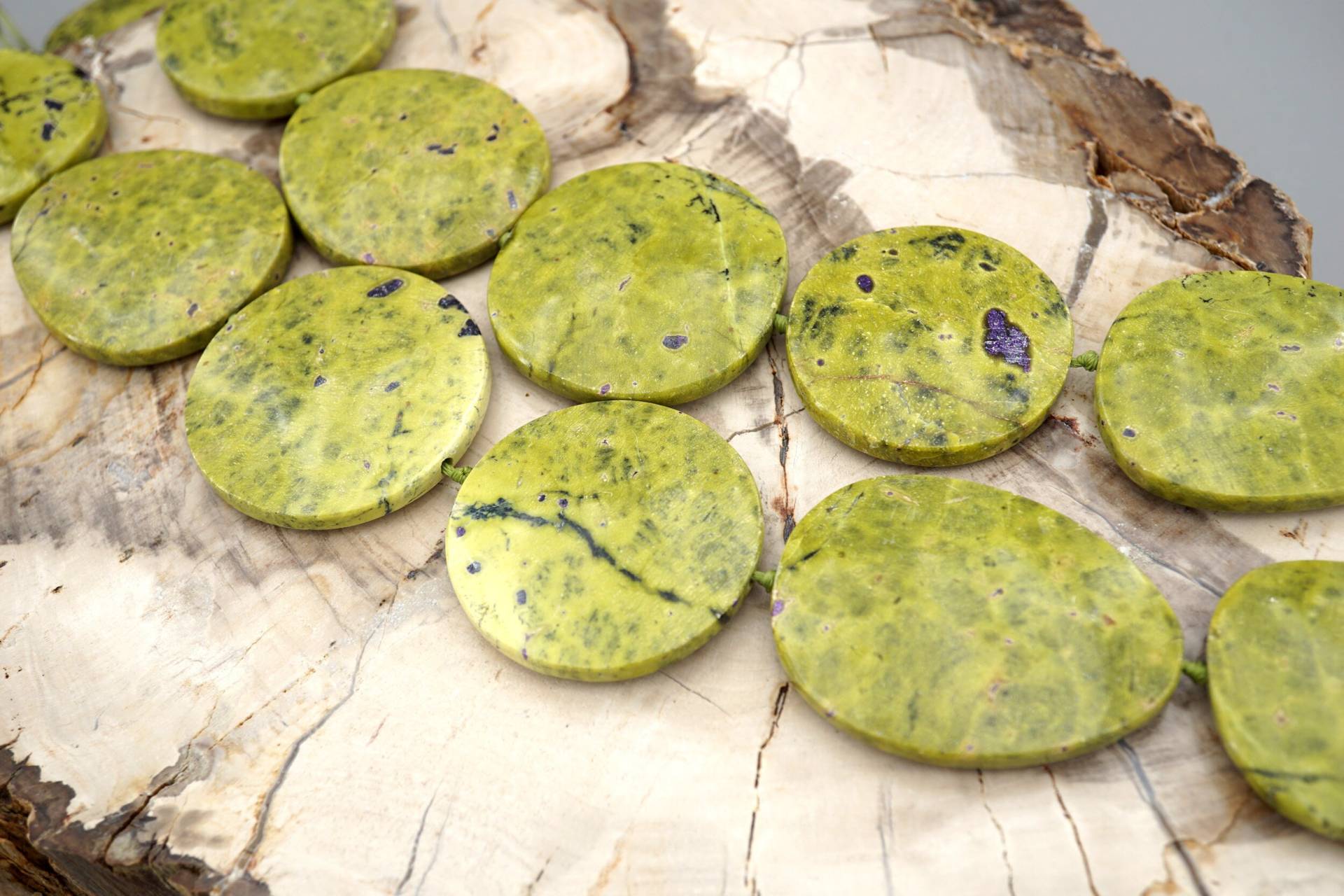 stichtiten/ Atlantisit Freeform Perlen 35-39 Mm | Etb00342 Vintage Schmuck/Edelsteinkette von sparklelittle