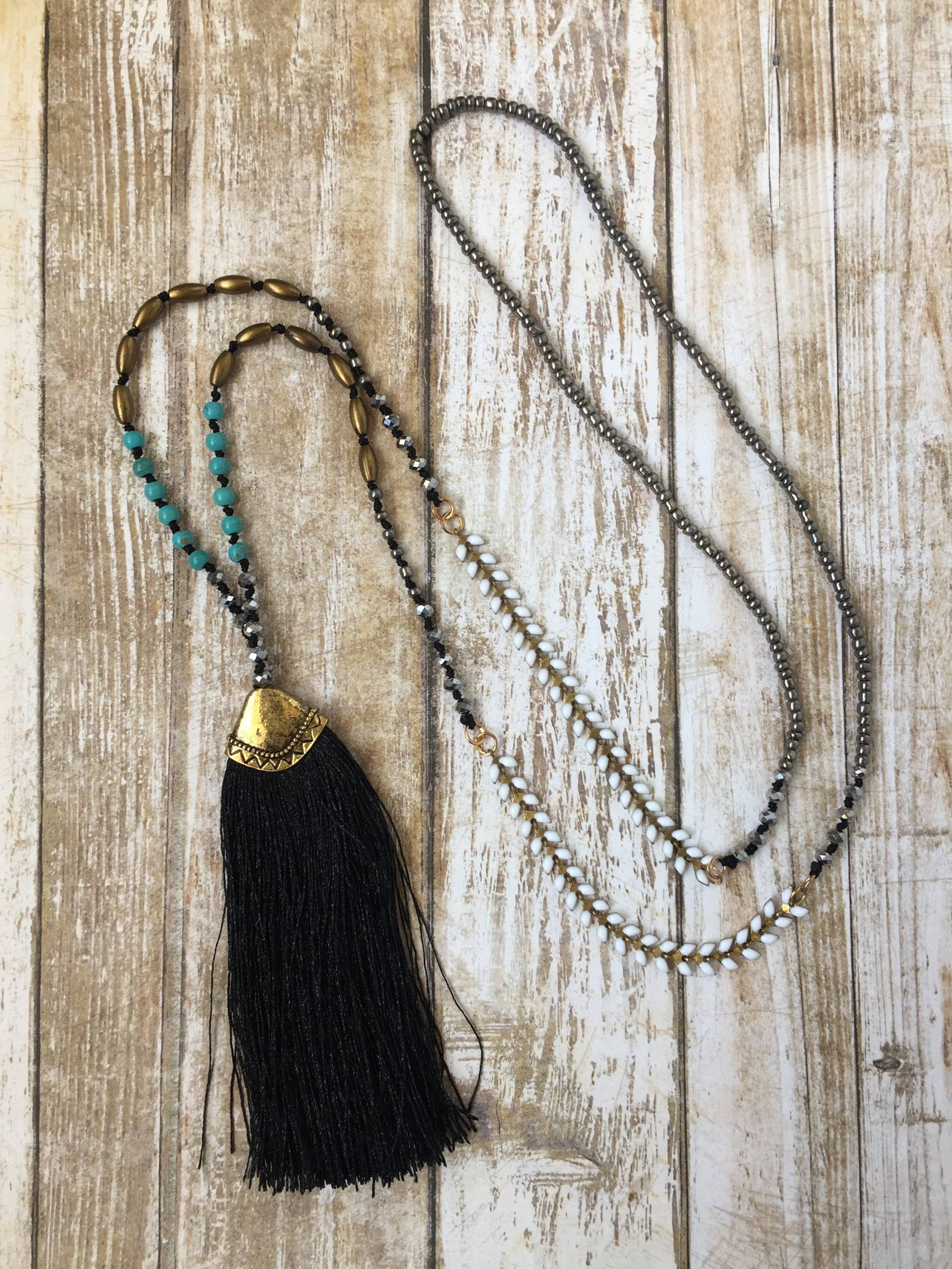 Lange Boho-stil Halskette Mit Quaste Lange Boho-stil Halskette Mit Quaste von sparklinggirl