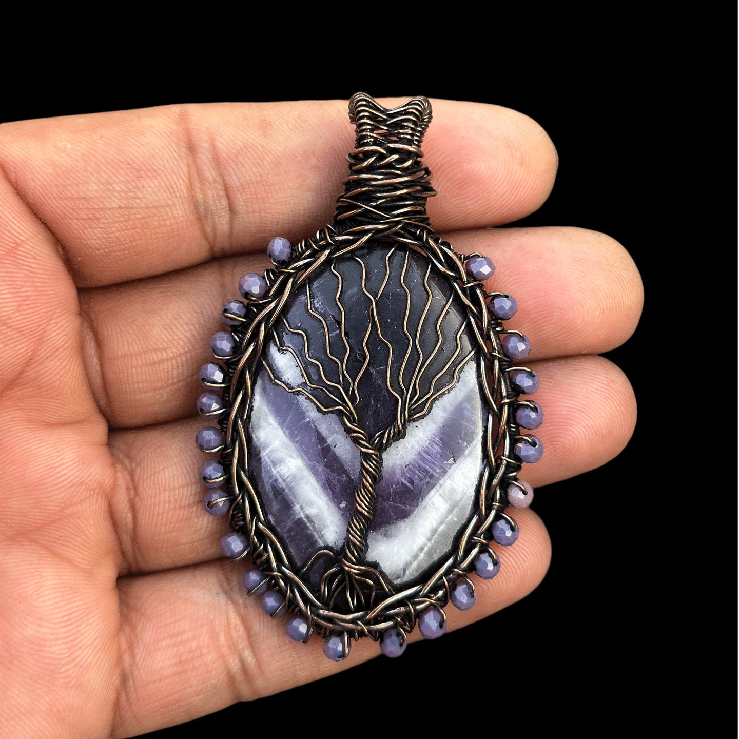 Amethyst Kupferdraht Gewickelt Anhänger Edelstein Schöne Einzigartige Modeschmuck Boho Schmuck Machen Angebot Geschenk Verkauf Leben Des Baumes von sparrowwrappedgems