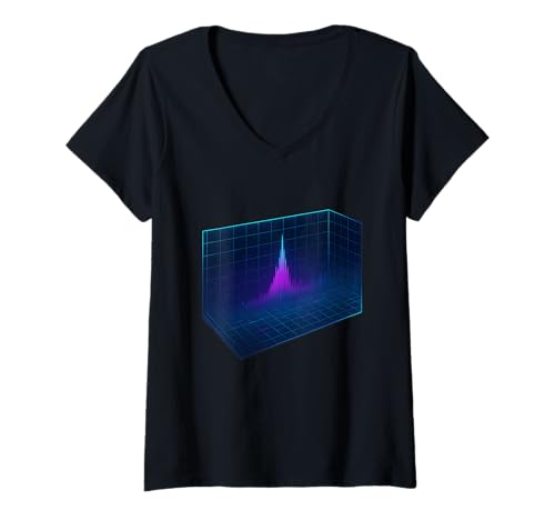 Damen Spektrumanalysator Funkplot T-Shirt mit V-Ausschnitt Damen Spektrumanalysator Funkplot T-Shirt mit V-Ausschnitt von spectrum analyzer rf plot ham radio sdr grid ham