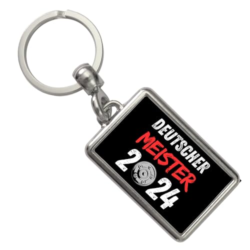 Leverkusen Meisterschale Schlüsselanhänger mit Spruch Deutscher Meister 2024 Fußball Trophäe NRW Meisterschaft Wettbewerbs Gewinner Deutscher Sieger 2024 von speecheese