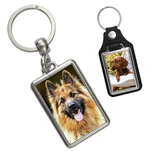 Schlüsselanhänger Hund personalisiert mit Bild Geschenk für Hundebesitzer - Hundegeschenke mit individuellem Hundebild zum Hochladen, einzigartige Hunde-Geschenke. von speecheese