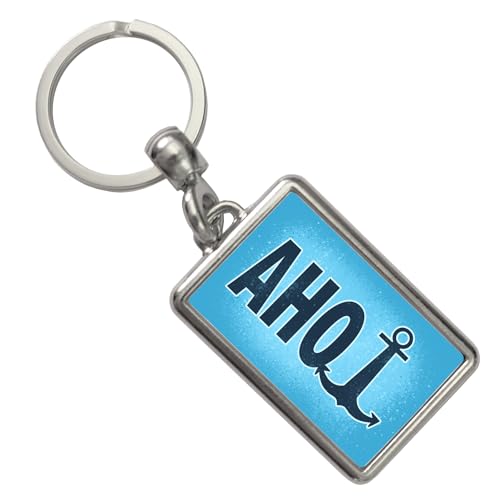 Ahoi Schlüsselanhänger mit Anker Maritimer Anhänger für den Schlüsselbund für echte Seemänner und Segler die Ihre Leidenschaft zur Schifffahrt zeigen wollen von speecheese
