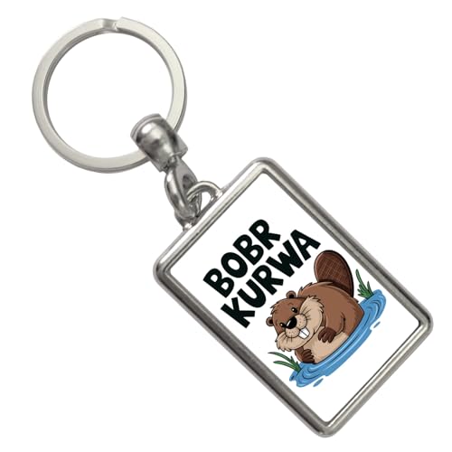 speecheese BOBR KURWA Schlüsselanhänger mit lustigem Meme Biber Humorvoller Schlüsselring mit Bibern als witziges Alltagsaccessoire von speecheese