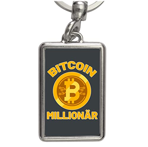 speecheese Bitcoin Millionär Kryptowährung Schlüsselanhänger in Schwarz ein dekorativer Anhänger für Trading-Experten Kryptowährung Investieren von speecheese