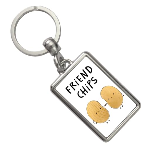 Chips Freundschaft Schlüsselanhänger mit Spruch Friendchips BFF Bro Bruder Beste Freunde Forever Filmabend Erinnerungsstück von speecheese