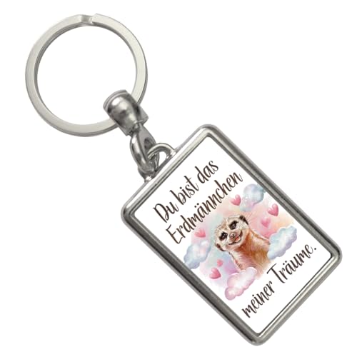 speecheese Erdmännchen meiner Träume Schlüsselanhänger Lustiger Spruch Erdmännchen-Schlüsselring für Tierfans von speecheese