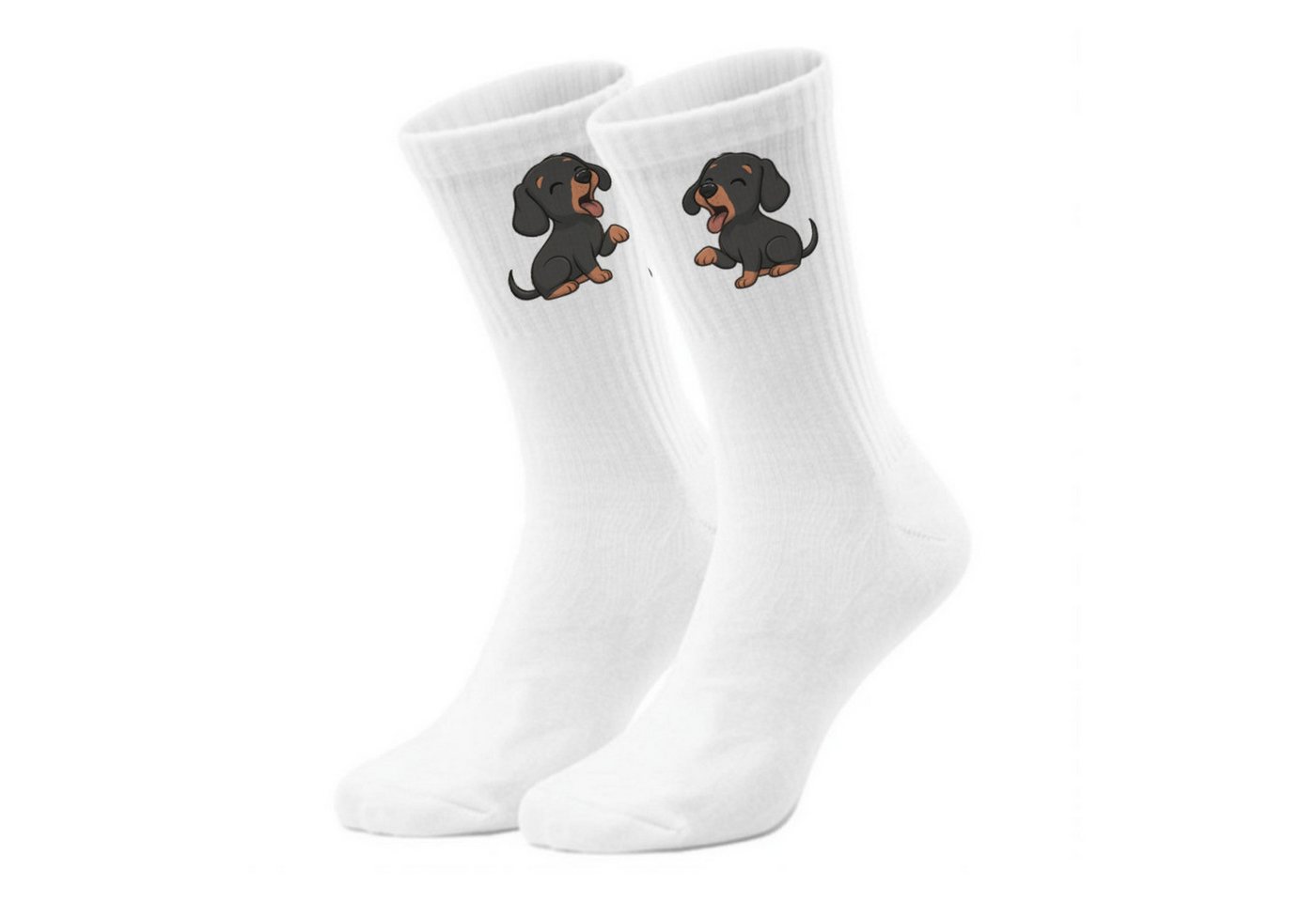 speecheese Freizeitsocken epicsocks Dackelfreude Lachender Welpe Socken in 42-46 im Paar von speecheese