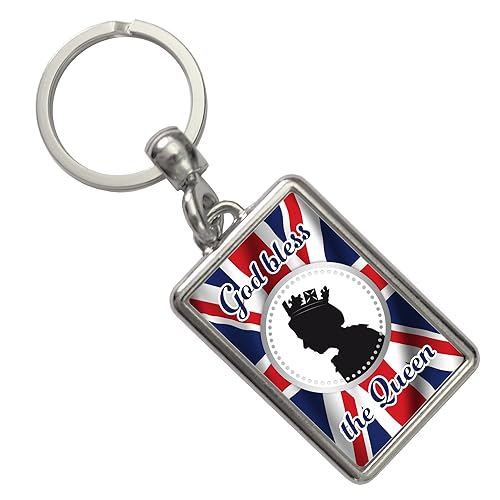 speecheese God bless the Queen Schlüsselanhänger zur Erinnerung an die britische Königin, um ihr Leben zu würdigen von speecheese